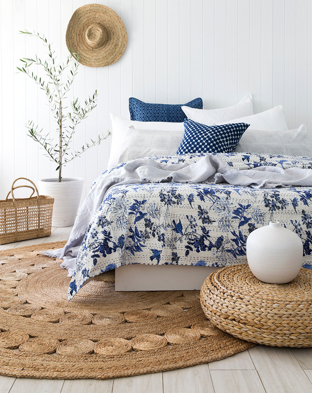 Little Birds Kantha Quilt| Peacocks and Paisleys