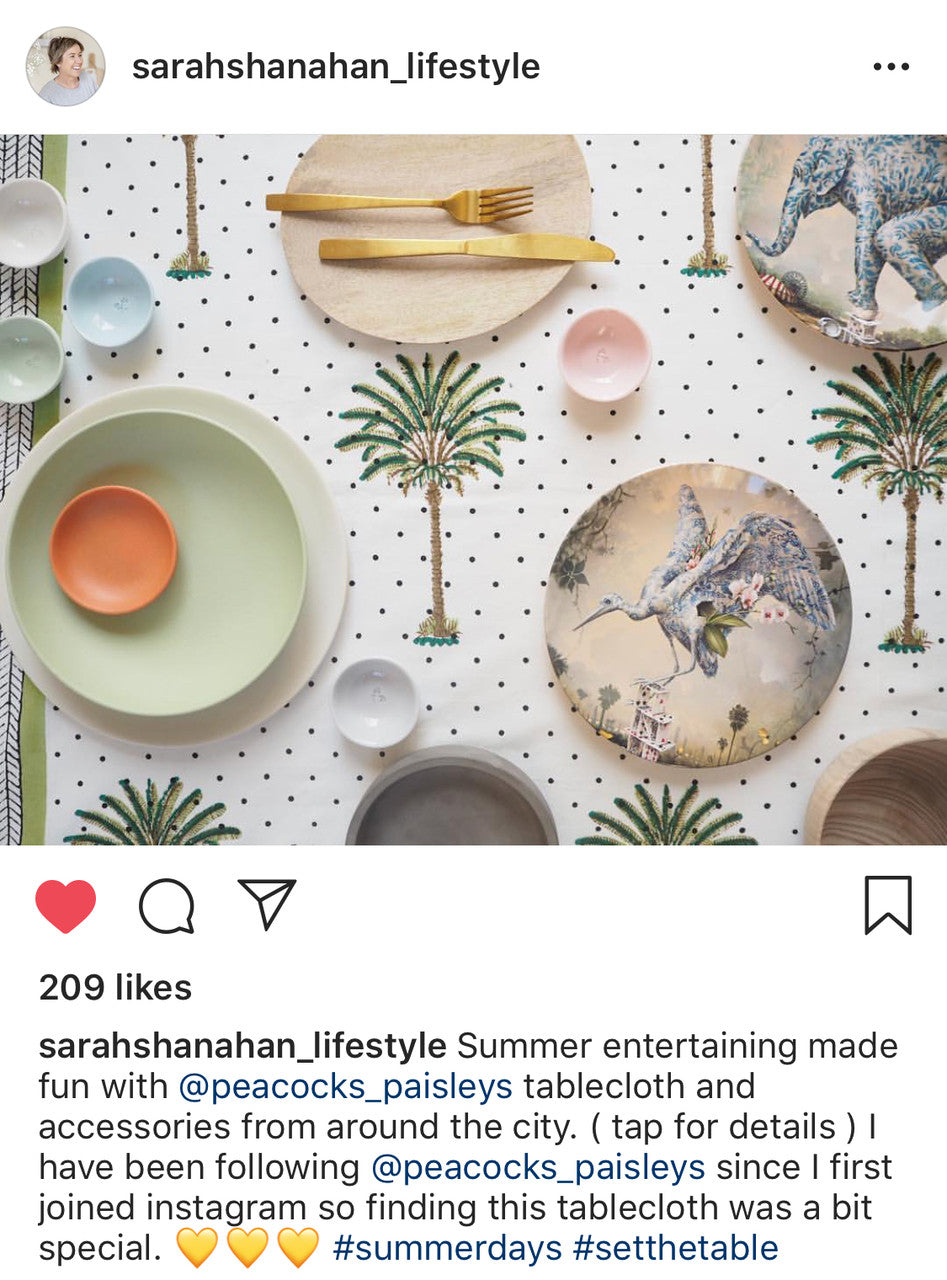 Polka Dots Palm Tree Tablecloth