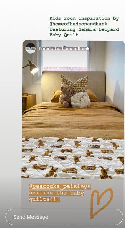 Sahara Leopard Baby Quilt
