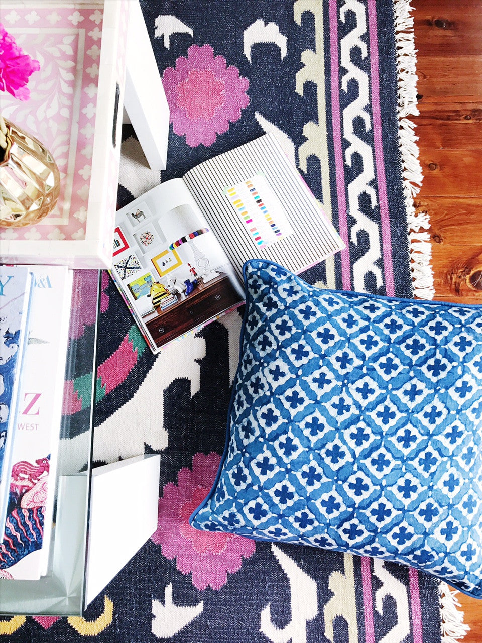 Artisan Hand Block-Printed 60x60cm Euro Cushion Covers — Hamptons, Boho & Coastal for Australian Homes