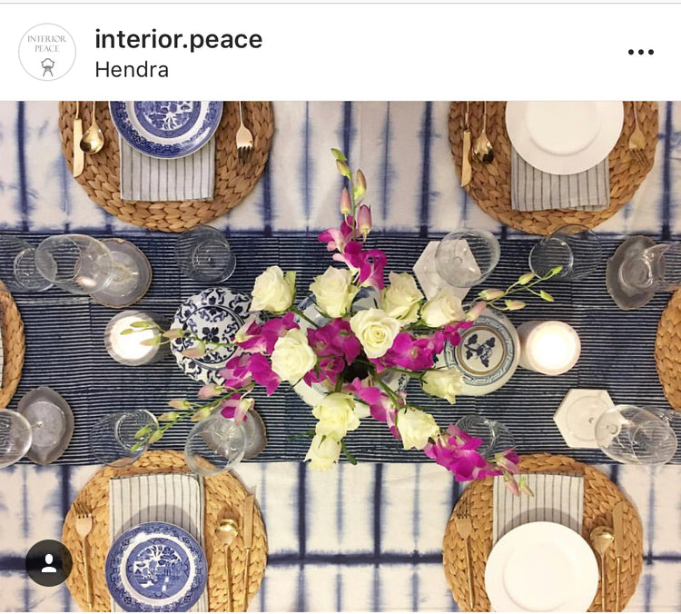 Artisan Hand Block-Printed Cotton Table Runners — Boho, Coastal & Hamptons for the Australian Table