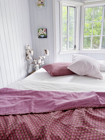Suffolk Pink Stripes Euro Cushion Cover
