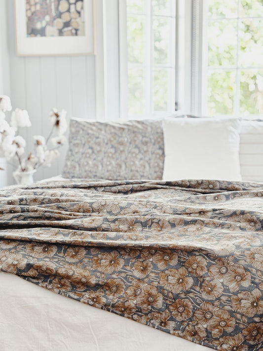 Salt Poppy Kantha Quilt