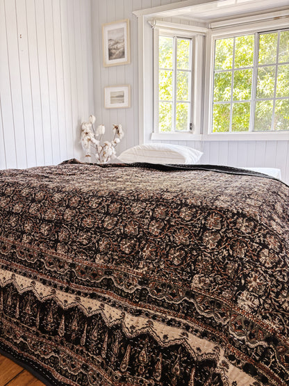 Ecru Heirloom Kantha Quilt