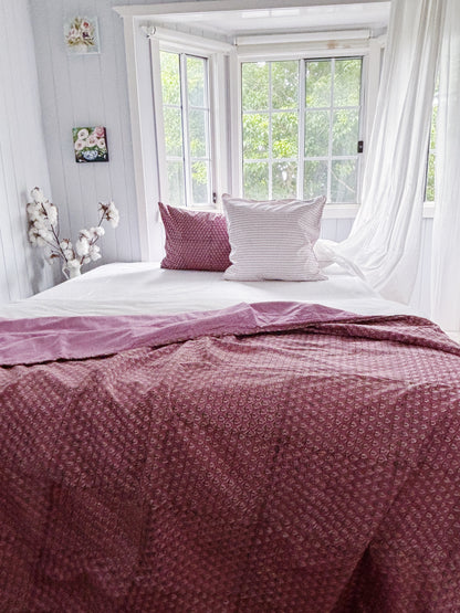 Suffolk Pink Stripes Euro Cushion Cover