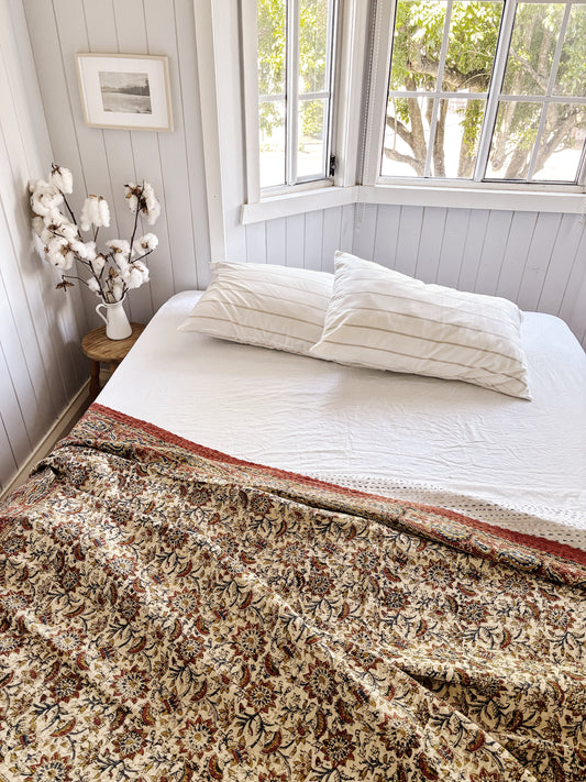 Pause Wabi Sabi Kantha Quilt