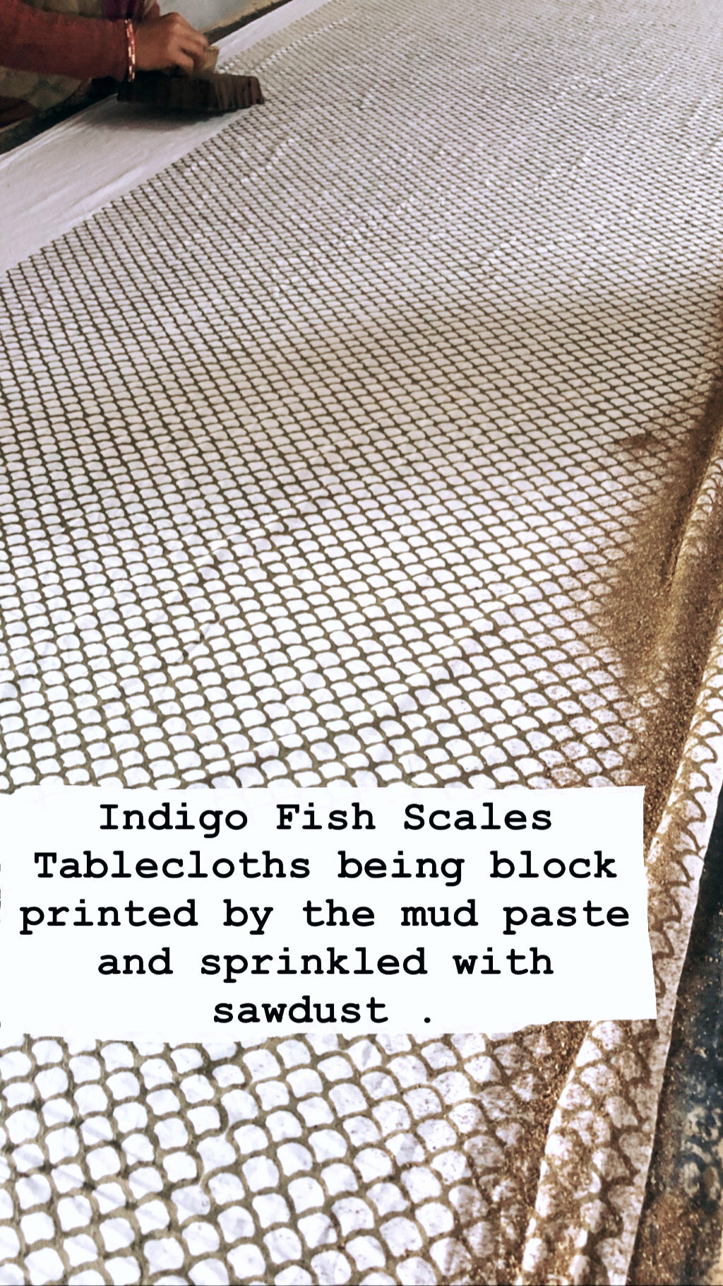 Indigo Fish Scales Pillowcase