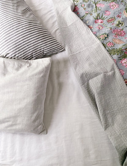 Stone Grey Plain Pillowcase