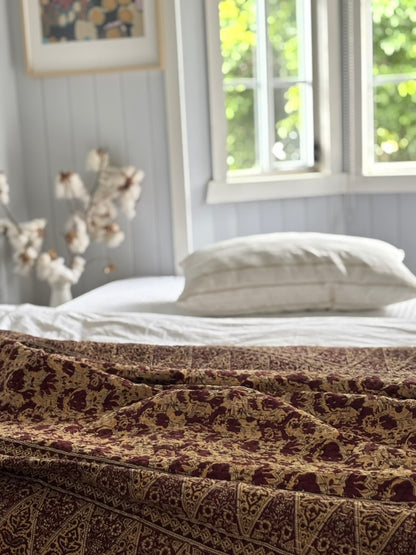 Clay Japandi Kantha Quilt