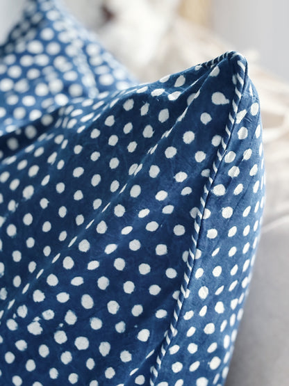 Indigo Small Dots Cushion Cover