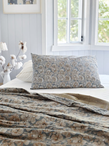 Salt Poppy Kantha Quilt