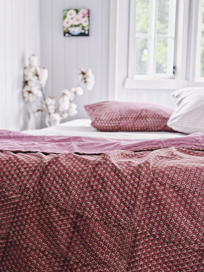 Suffolk Pink Stripes Euro Cushion Cover
