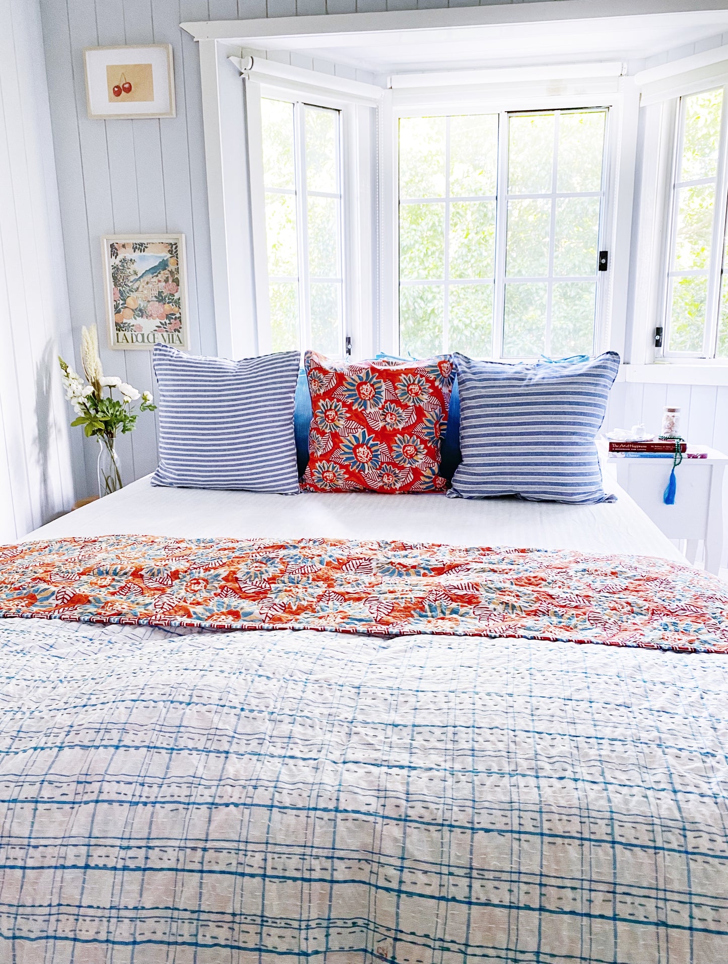 Positano Coastal Kantha Quilt