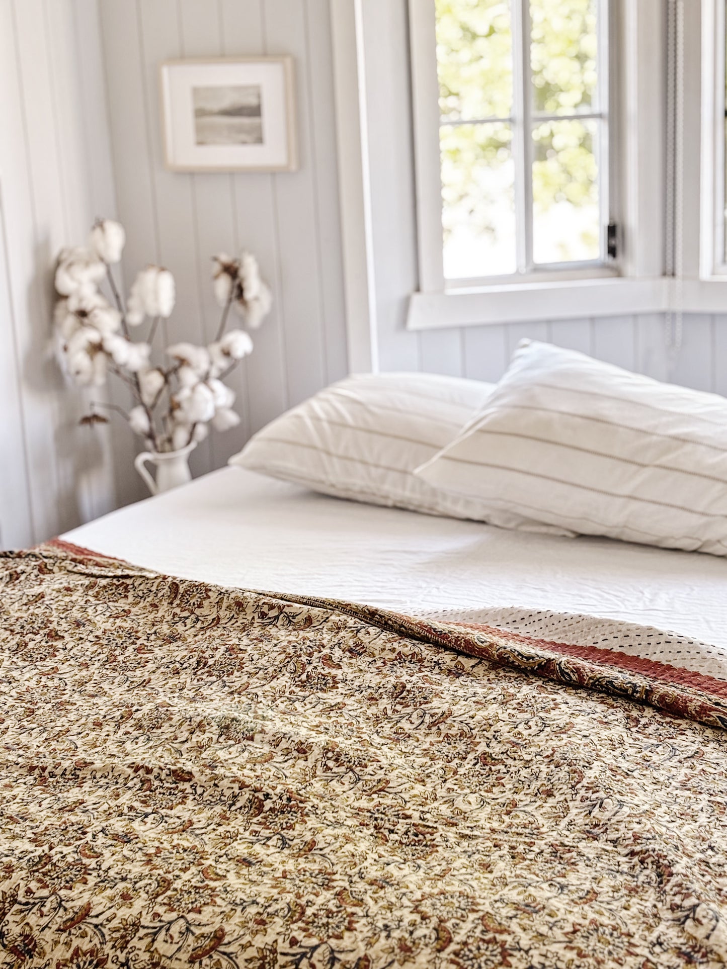 Pause Wabi Sabi Kantha Quilt