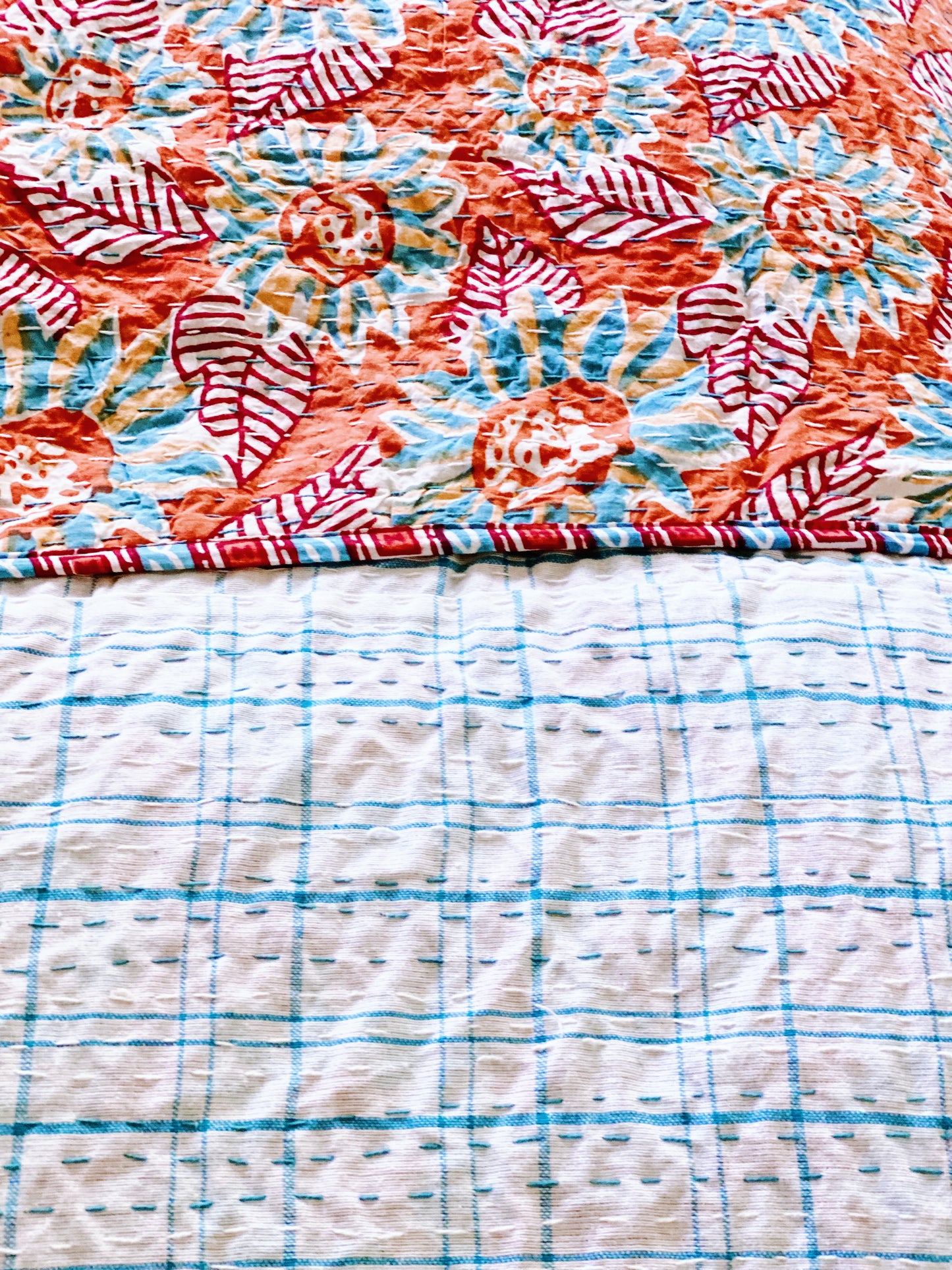 Positano Coastal Kantha Quilt