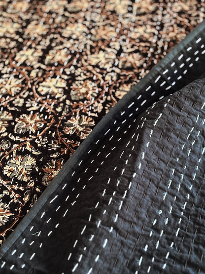 Ecru Heirloom Kantha Quilt