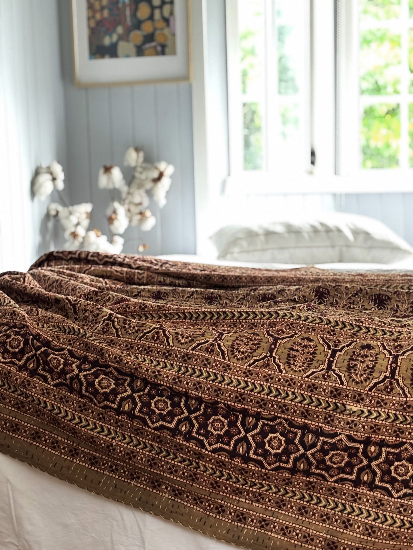 Dune Wabi Sabi Kantha Quilt