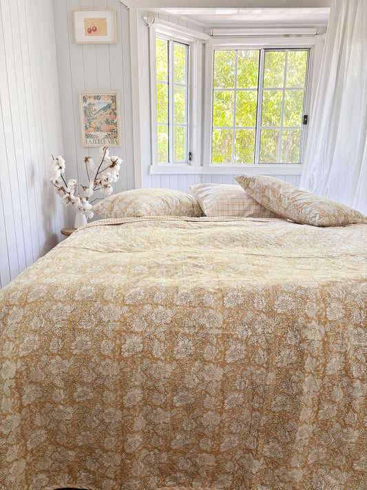 Botanique Coast Reversible Kantha Quilt