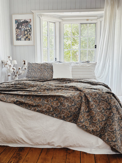 Salt Poppy Kantha Quilt