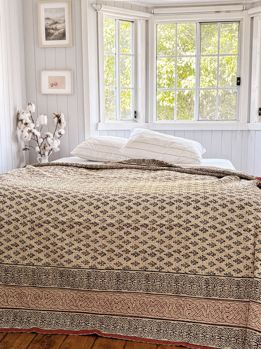 Coastal Clay Kantha Quilt