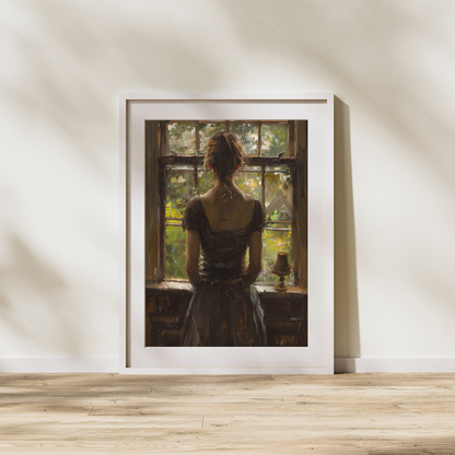 GIRL IN WINDOW ARTWORK - DIGITAL PRINT