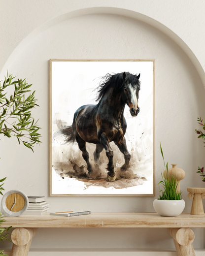BLACK STALLION ARTWORK - DIGITAL PRINT