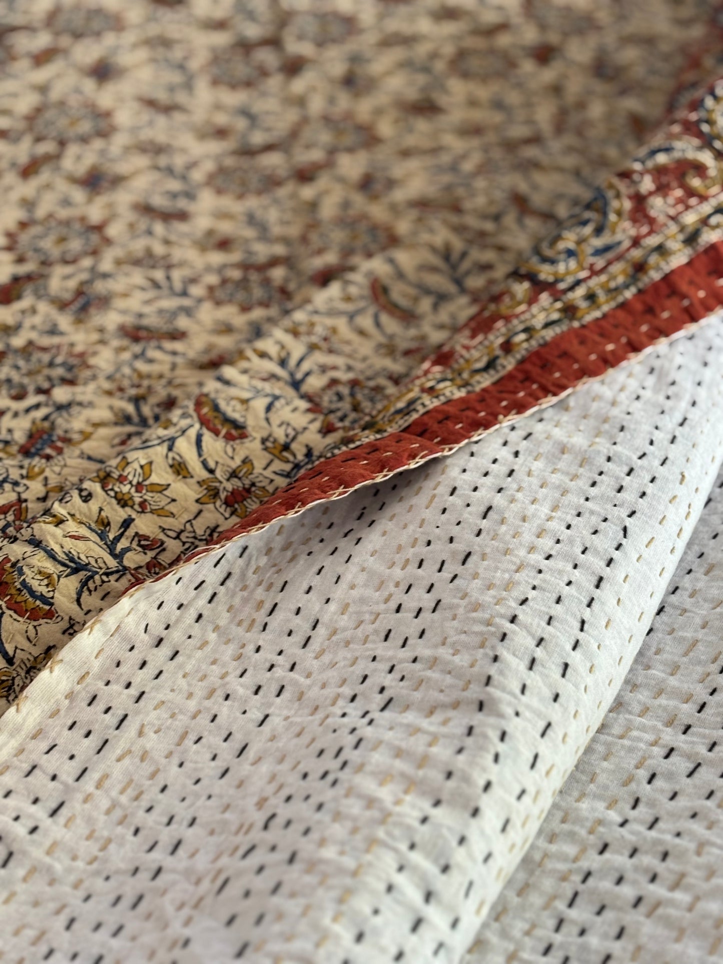 Pause Wabi Sabi Kantha Quilt