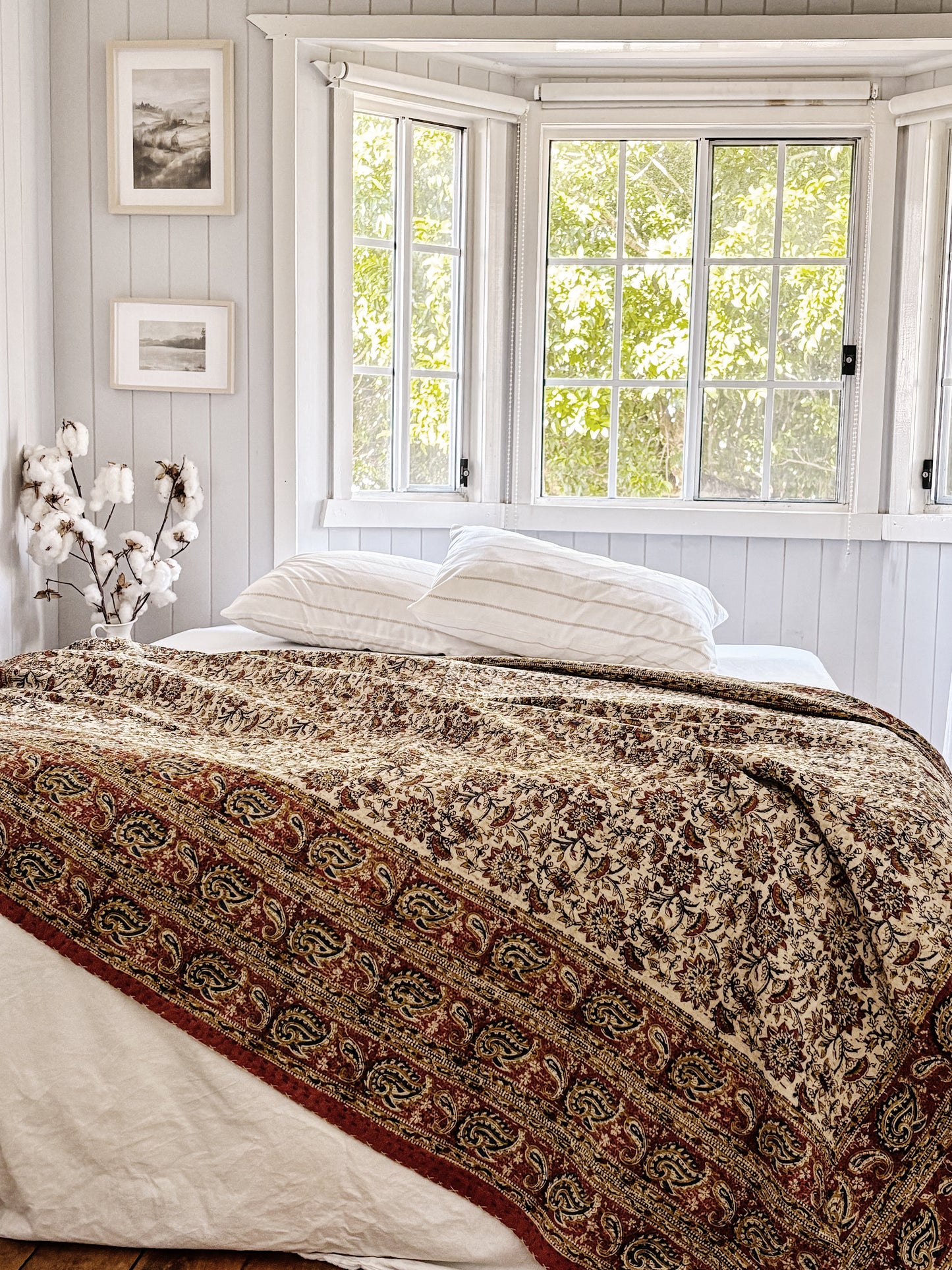 Pause Wabi Sabi Kantha Quilt