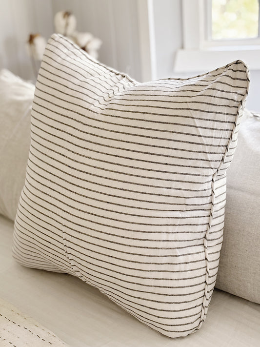 Bordeaux Coastal Stripe Euro Cushion Cover (60x60cm)