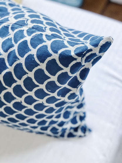 Indigo Fish Scales Pillowcase