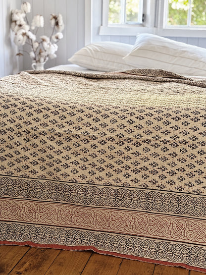 Coastal Clay Kantha Quilt
