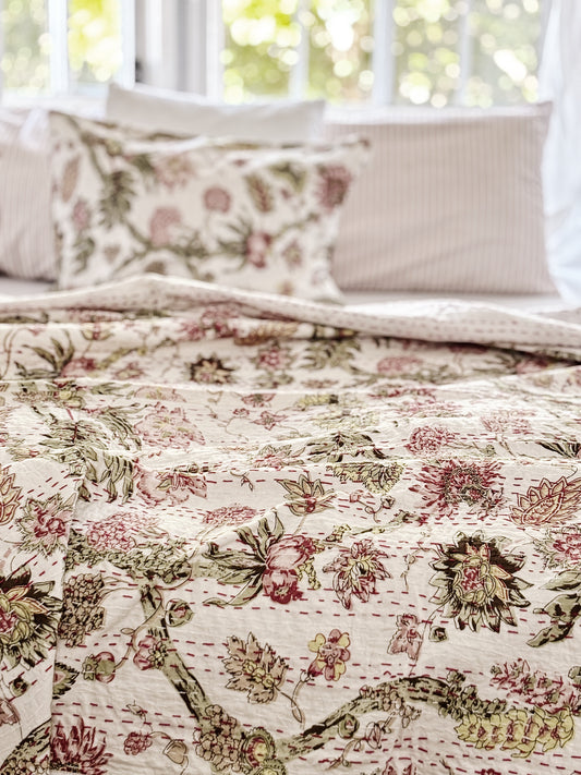 Jardin Des Plantes Kantha Quilt