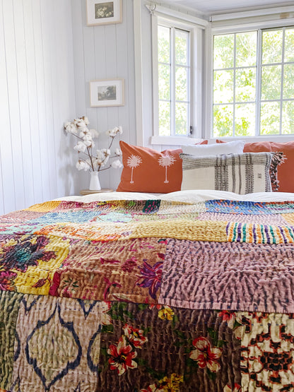 Daylesford Patchwork Velvet Kantha Quilt