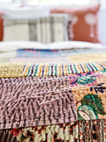 Daylesford Patchwork Velvet Kantha Quilt