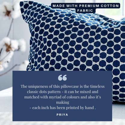 Indigo Hamptons Dots  Pillowcase