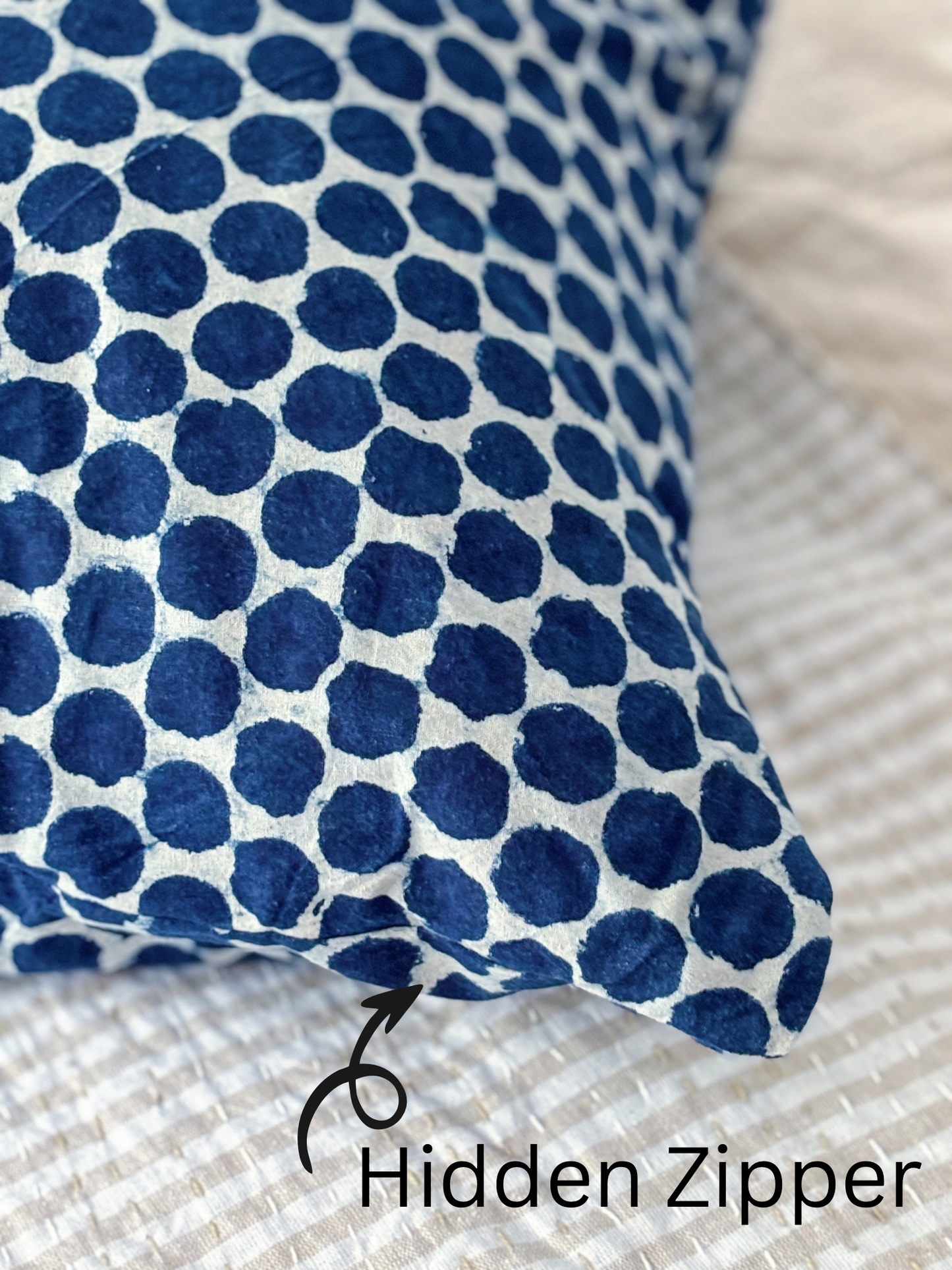 Indigo Hamptons Dots  Pillowcase