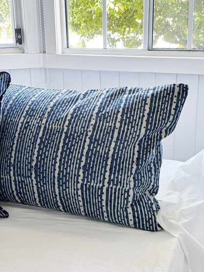 Coastal Living Indigo Patchwork Hand Block Printed Kantha Quilt Bundle