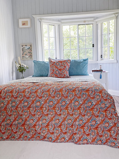 Positano Coastal Kantha Quilt