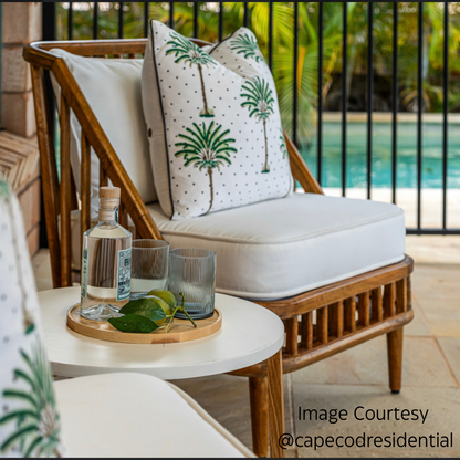 Polka Dot Palm Tree Cushion Cover