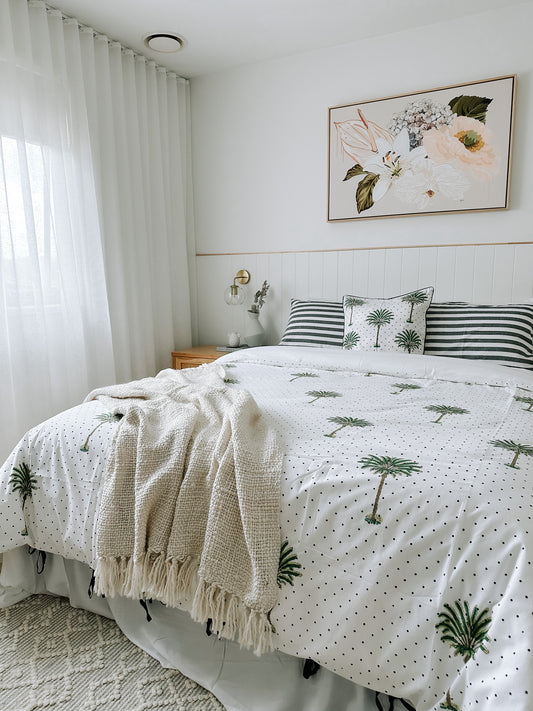 Polka Dot Palm Tree Quilt Cover