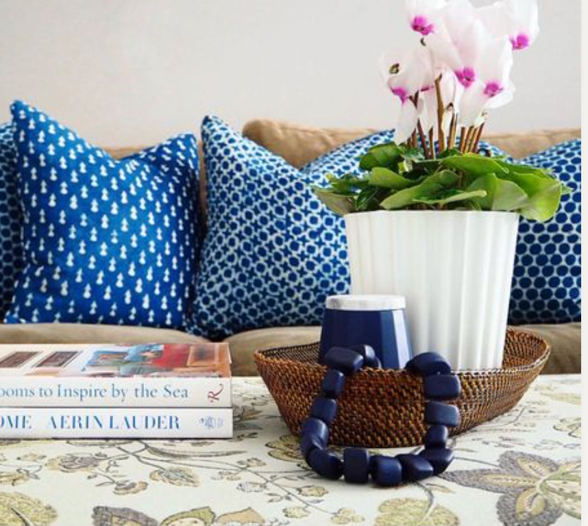 Indigo Tic Toc Cushion Cover