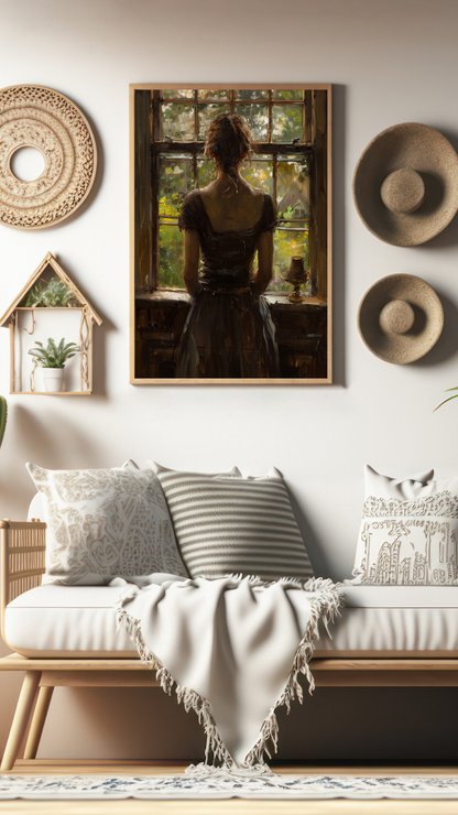 GIRL IN WINDOW ARTWORK - DIGITAL PRINT