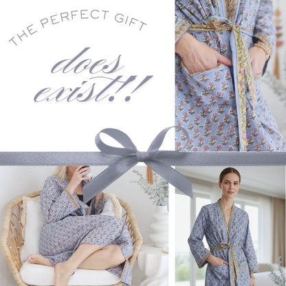 Provence Dressing Gown -Hand Printed