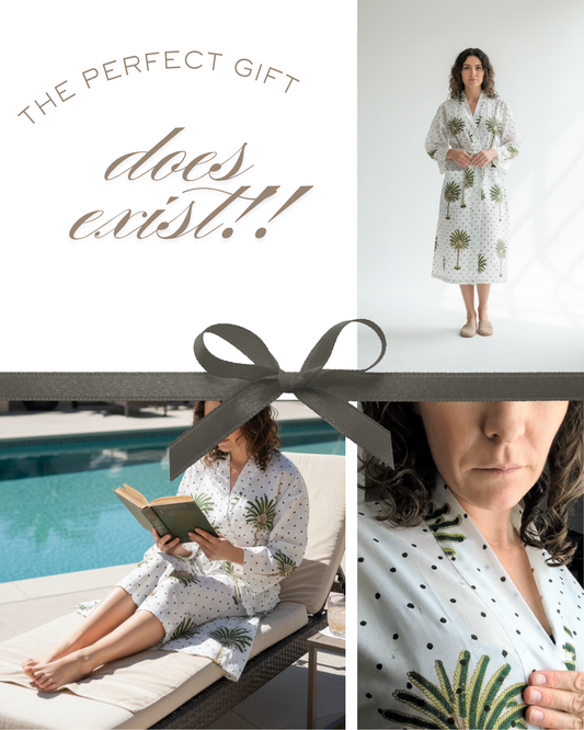 Polka Dot Palms Dressing Gown
