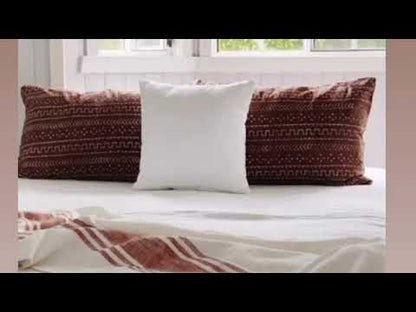 Maple Brown Boho Handprinted Pillowcase