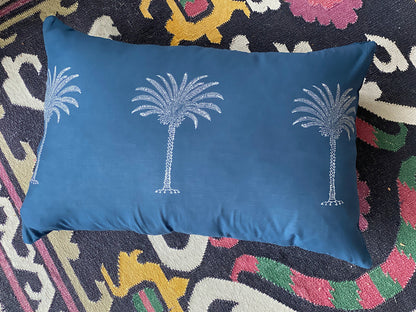 INDIGO PALM PILLOWCASE