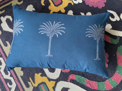 INDIGO PALM PILLOWCASE