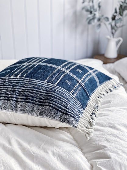 Midnight Blue Handwoven Euro Cushion Cover