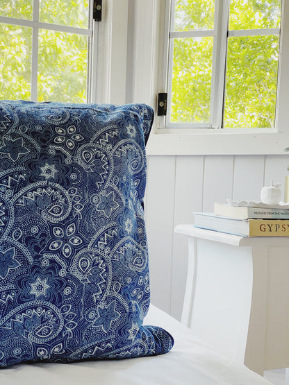 Blue Nankeen Euro Cushion Cover