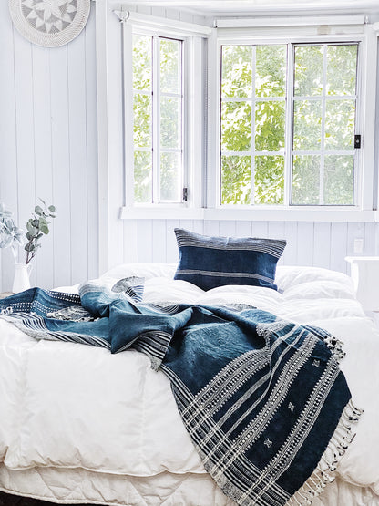 Midnight Blue Handwoven Throw